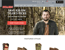 Tablet Screenshot of durangoboots.com
